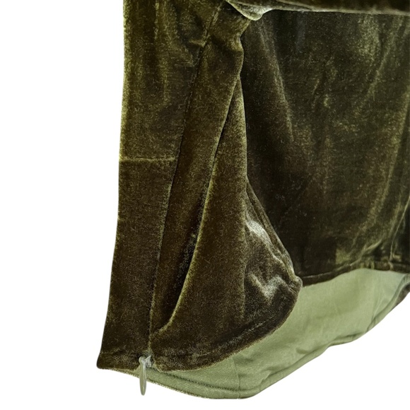 NWT Hansen & Gretel Velvet Meredith Crop Top in Sage Green Size Large - Picture 10 of 11
